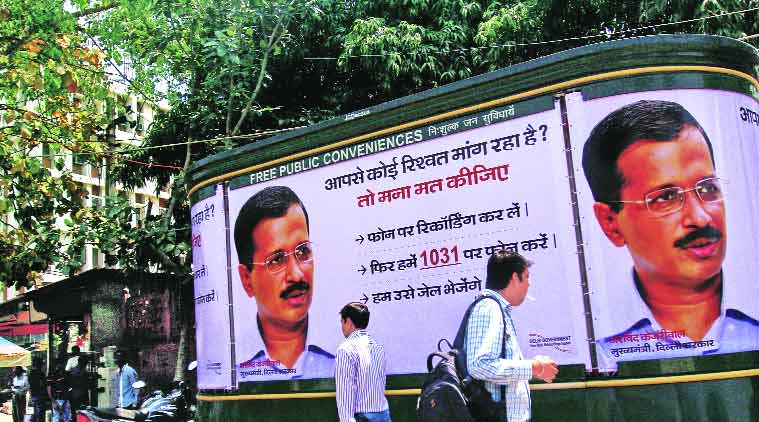 illegal hoardings Arvind Kejriwal